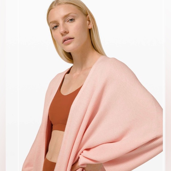 Lululemon Cashlu Knit Textured Wrap Pink Mist Size XS S - Picture 13 of 14